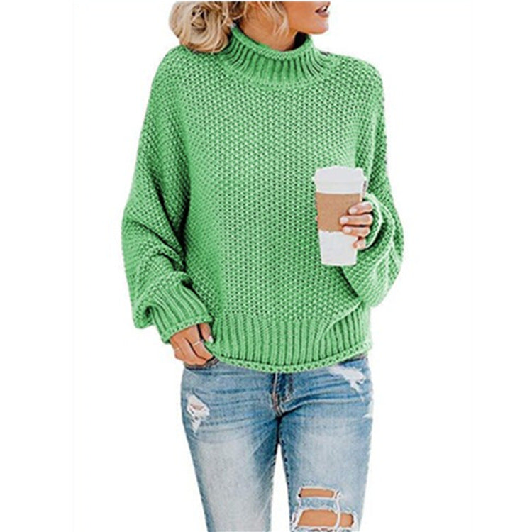 High Neck Knit Pullover
