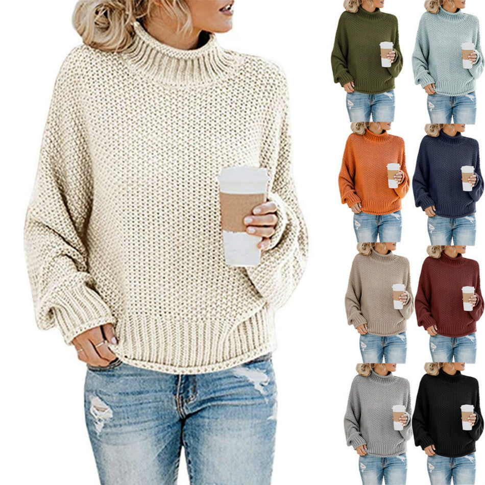 High Neck Knit Pullover