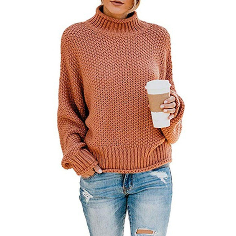 High Neck Knit Pullover