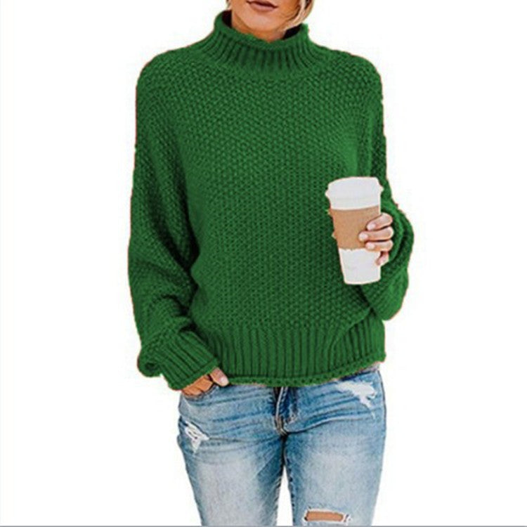 High Neck Knit Pullover