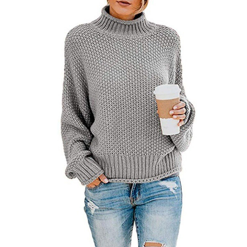 High Neck Knit Pullover