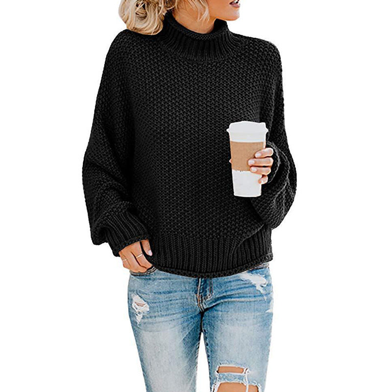 High Neck Knit Pullover