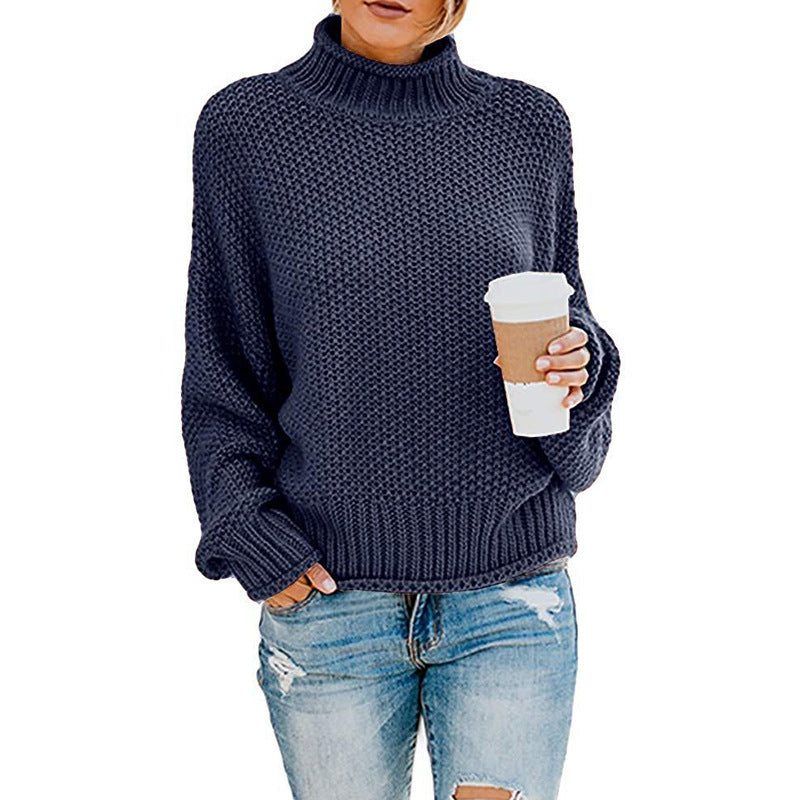 High Neck Knit Pullover