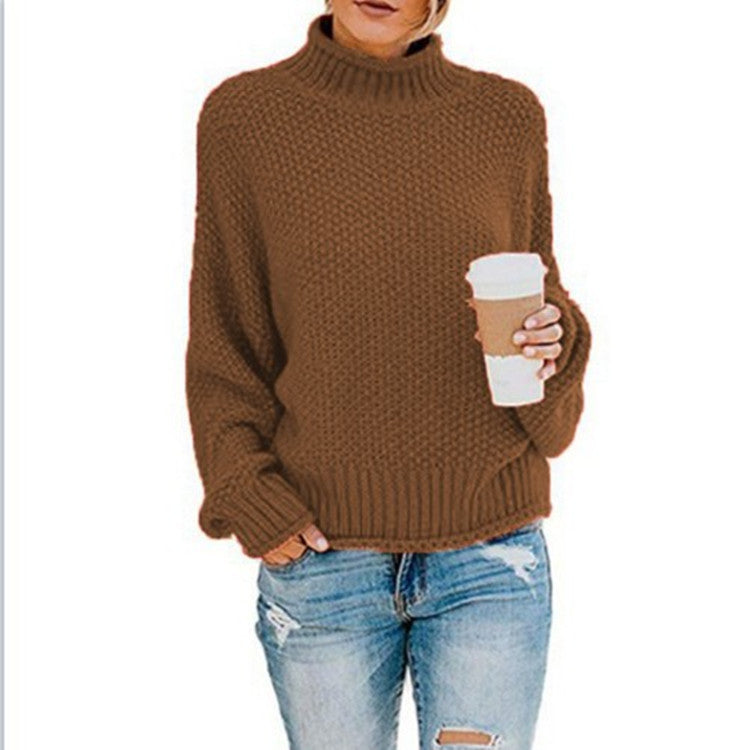 High Neck Knit Pullover