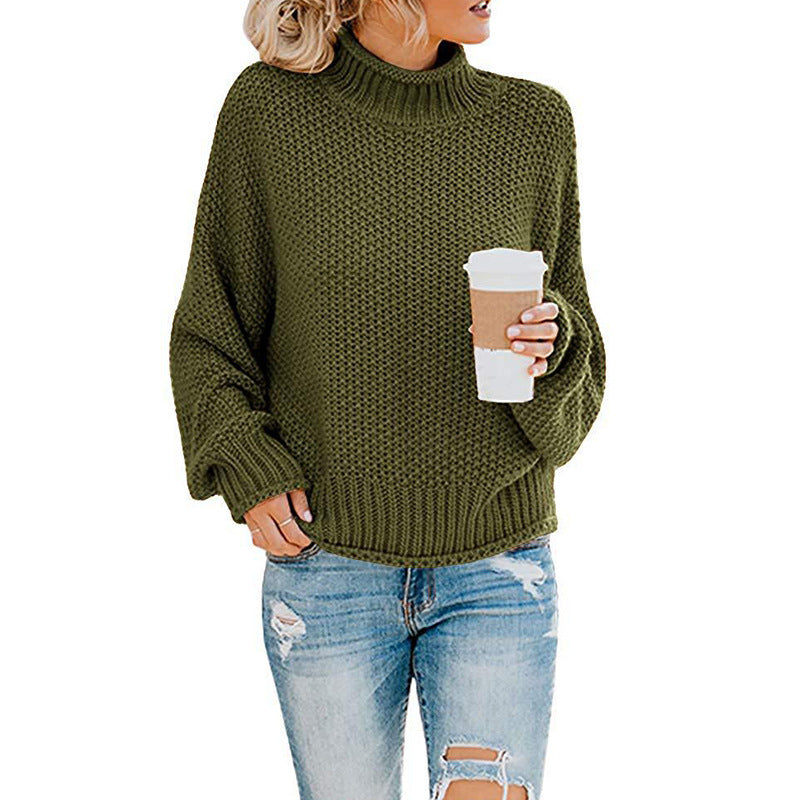 High Neck Knit Pullover