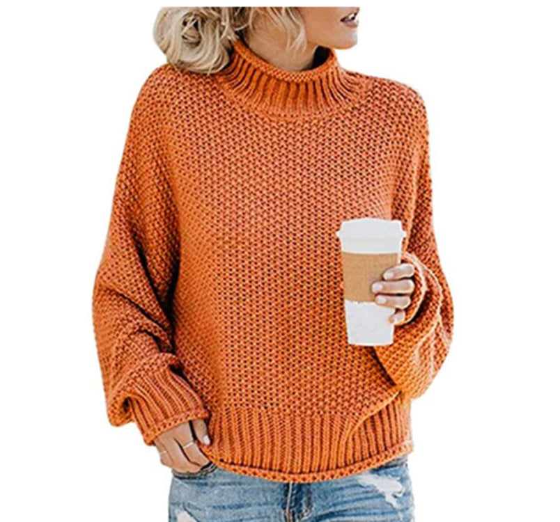 High Neck Knit Pullover