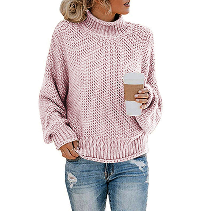 High Neck Knit Pullover