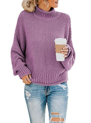 High Neck Knit Pullover