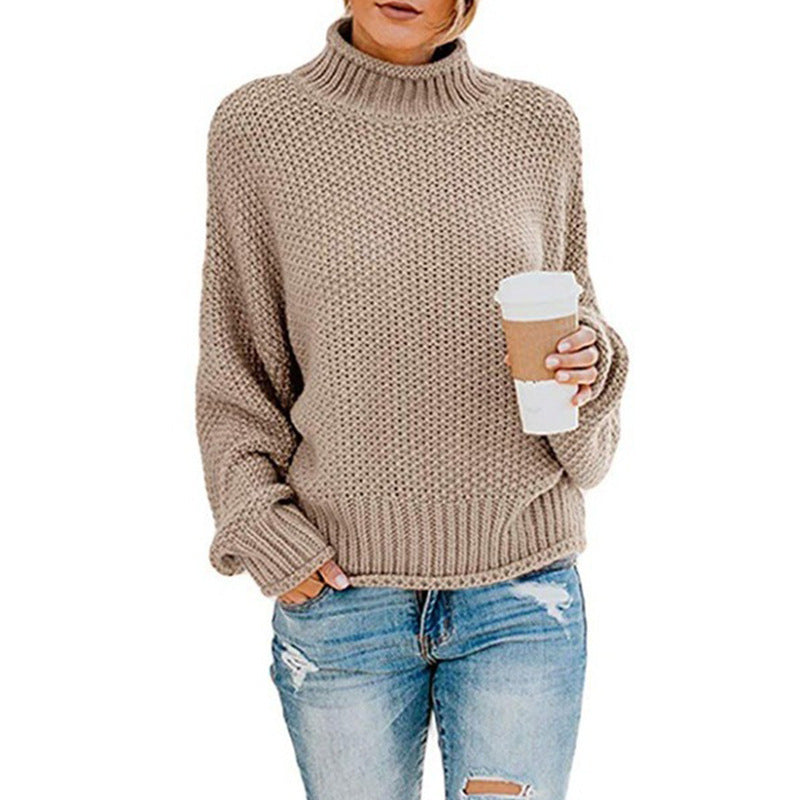 High Neck Knit Pullover