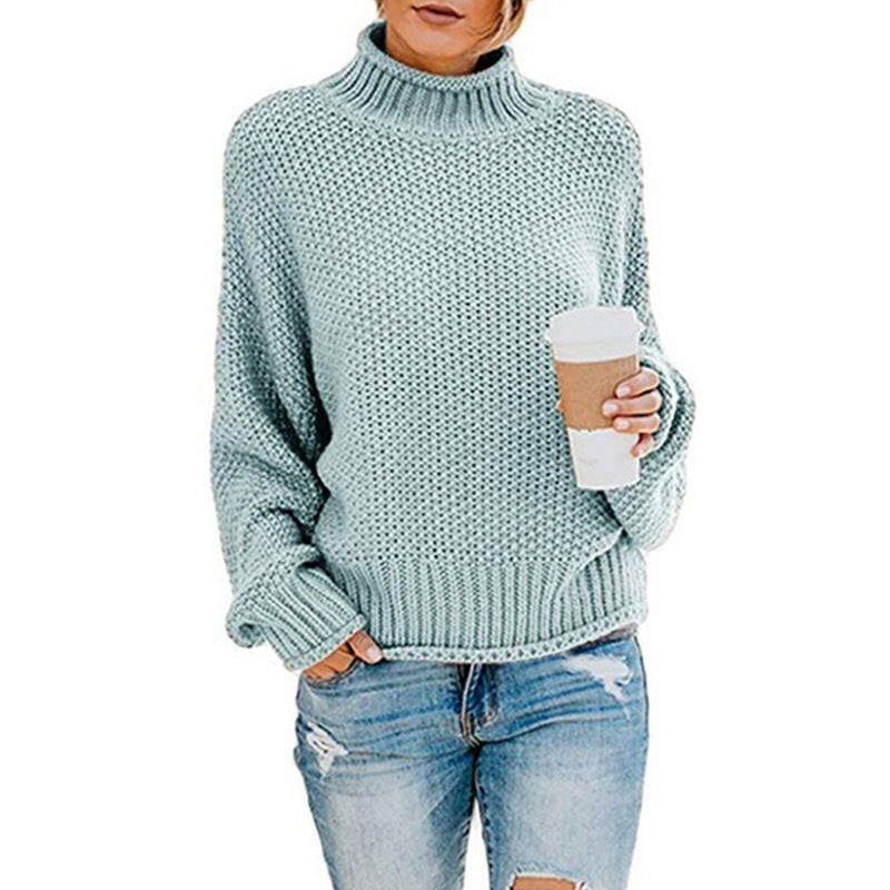 High Neck Knit Pullover