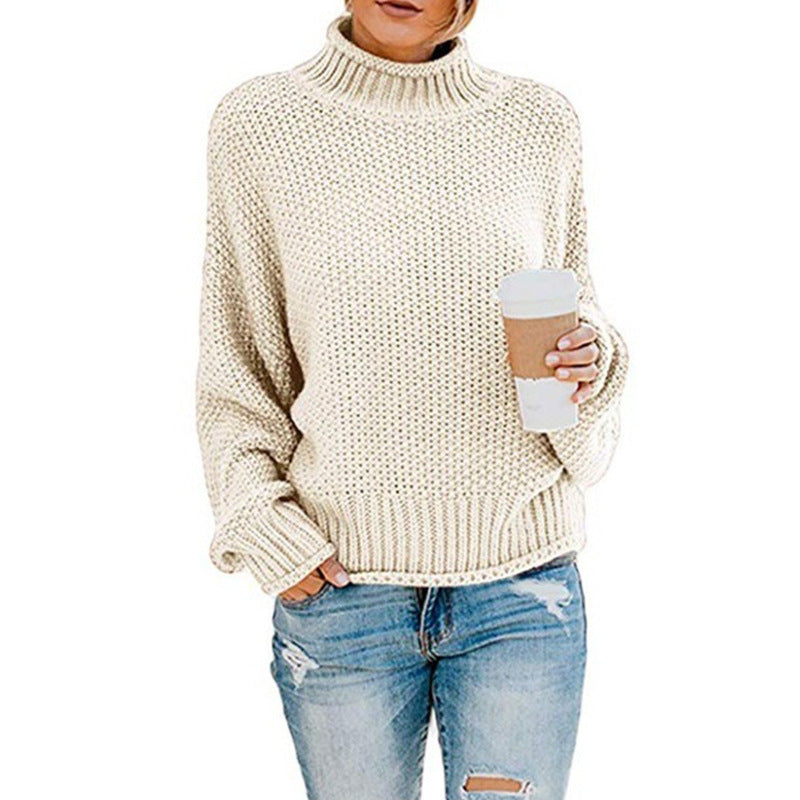 High Neck Knit Pullover